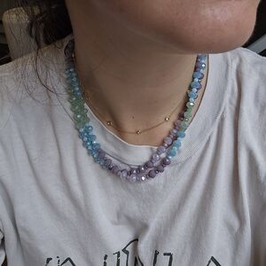 Mermaid Rainbow Crystal Necklace